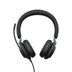 Jabra Evolve2 40 SE Filaire - Câble USB-C étendu - Casque stéréo avec Suppression du Bruit - Technologie d'appel à 3 micros - Fo