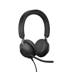 Jabra Evolve2 40 SE Filaire - Câble USB-C étendu - Casque stéréo avec Suppression du Bruit - Technologie d'appel à 3 micros - Fo
