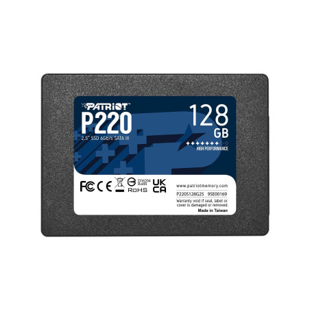 Patriot P220 SSD 128Go SATA III Disque Solide Interne 2.5"