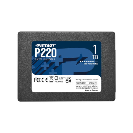 Patriot P220 SSD 1To SATA III Disque Solide Interne 2.5"