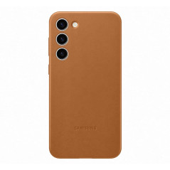 Coque en Cuir pour Samsung Galaxy S23+ 5G Beige Crème