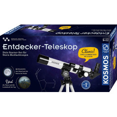 Kosmos 676889 Télescope Explorateur Kit de démarrage pour débutants et Enfants à partir de 8 Ans, 2 oculaires pour 20x ou 100x,