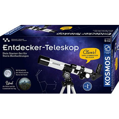 Kosmos 676889 Télescope Explorateur Kit de démarrage pour débutants et Enfants à partir de 8 Ans, 2 oculaires pour 20x ou 100x,