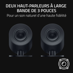 Razer Nommo V2 X - Enceintes de Gaming 2.0 à Large Bande pour PC (Deux Haut-Parleurs à Large Bande de 3 Pouces, THX Spatial Audi