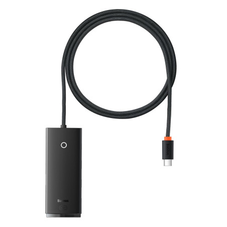 Baseus HUB Lite Series 4 en 1 USB-C vers 4 x USB 3.0 + 1 x Type-C 15 W avec câble 1 m Noir (WKQX030401)