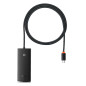 Baseus HUB Lite Series 4 en 1 USB-C vers 4 x USB 3.0 + 1 x Type-C 15 W avec câble 1 m Noir (WKQX030401) Baseus HUB Lite Series 4 en 1 USB-C vers 4 x USB 3.0 + 1 x Type-C 15 W avec câble 1 m Noir (WKQX030401)