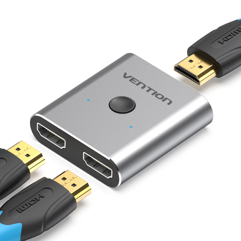 Vention Commutateur HDMI bidirectionnel 2 ports Argenté Vention Commutateur HDMI bidirectionnel 2 ports Argenté