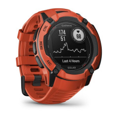 Garmin Instinct 2X, Solar - Montre GPS Robuste et connectée – Flame Red – Boîtier 50 mm