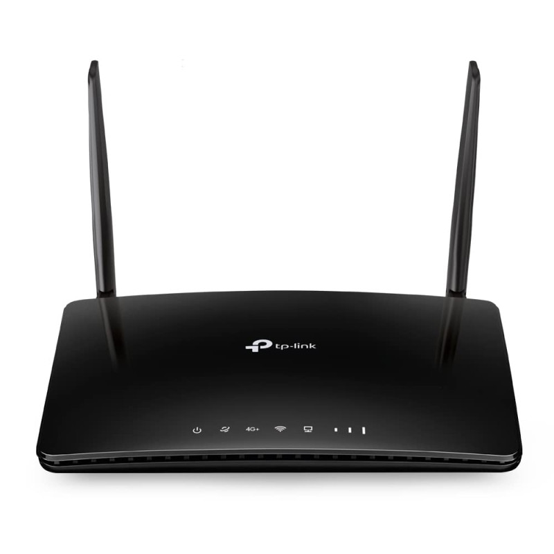 TP-Link Box, Routeur 4G+ LTE Cat.6 300 Mbps WiFi AC 1200 Mbps, 2 x SMA pour Antenne Externe, 4 Ports RJ45 Gigabit, Amovibles, On TP-Link Box, Routeur 4G+ LTE Cat.6 300 Mbps WiFi AC 1200 Mbps, 2 x SMA pour Antenne Externe, 4 Ports RJ45 Gigabit, Amovibles, On