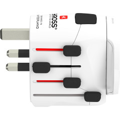 SKROSS - 1.103180 | Pro - World | Adaptateur de Voyage Universel pour Prise de Courant - Tension et Puissance 100V – 630W / 250V