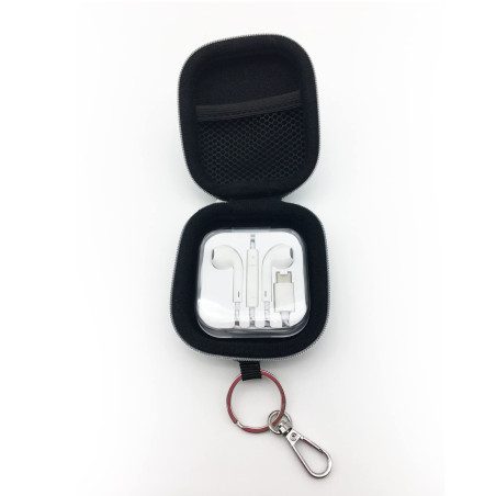 Belyo Pack Audio avec étui pour écouteurs - Étui avec Fermeture pour Casque - Housse Rigide Universelle pour Casque Type c