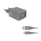 Chargeur maison 3A IC Smart Garanti à vie + Câble USB A/USB C Gris - 100% Plastique recyclé Force Power Chargeur maison 3A IC Smart Garanti à vie + Câble USB A/USB C Gris - 100% Plastique recyclé Force Power