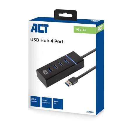 ACT Hub 4 Ports USB 3.1 Gen1 (USB 3.0) AC6300