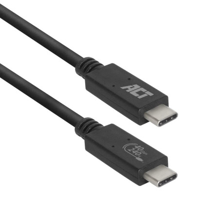 ACT Câble USB 4 type C, câble Thunderbolt 4 40 Gbps, câble de moniteur USB C, 5K ou Dual 4K @ 60 Hz vidéo pour moniteur, charge