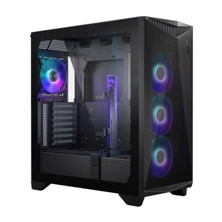 MSI MPG GUNGNIR 300R Airflow Boîtier PC Mid-Tower, Capacité E-ATX, 4 x Ventilateurs 120mm & Contrôleur Hub, Support GPU Vertical