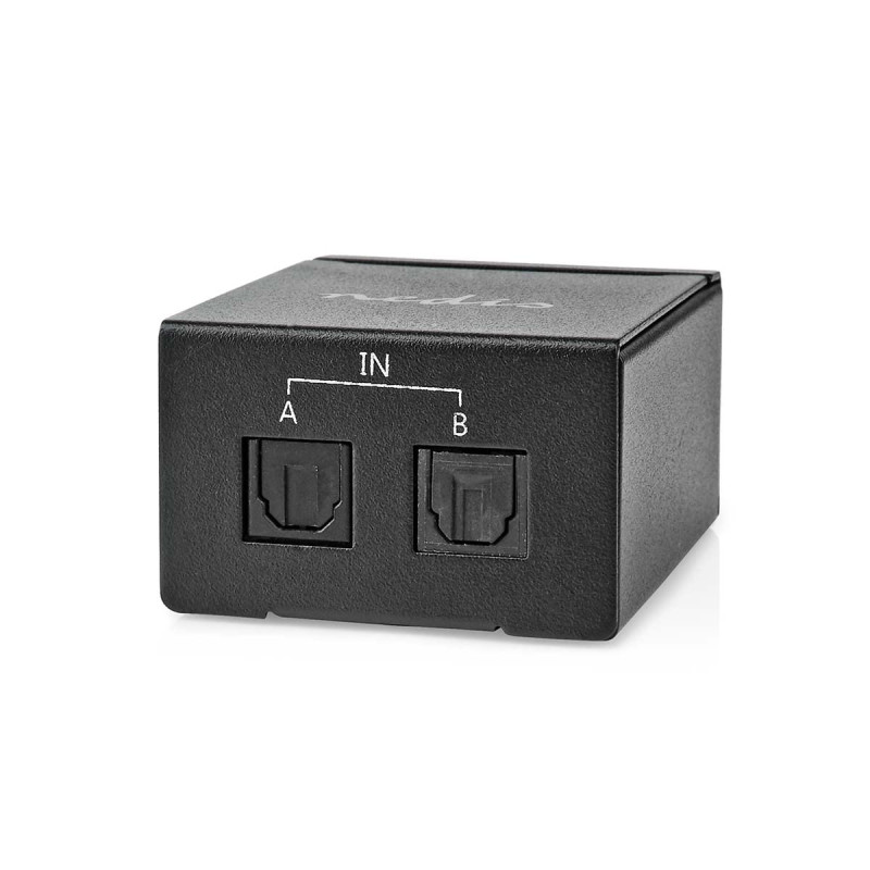 Nedis Commutateur Audio numérique | 2 Voies | Connecteurs - Entrée : DC Power / 2X TosLink | Connecteurs - Sortie TosLink Femell