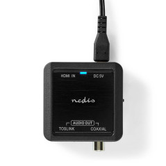 Nedis | Convertisseur audio numérique | 1 voie | Entrée de connexion : DC Power/HDMI™ | Sortie de connexion : 1 x audio coaxial 