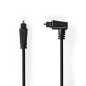 NEDIS Câble audio optique | Fiche Toslink | Fiche Toslink | Rotatif | 2 m | Rond | PVC | Noir | Enveloppe NEDIS Câble audio optique | Fiche Toslink | Fiche Toslink | Rotatif | 2 m | Rond | PVC | Noir | Enveloppe