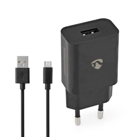 Chargeur Mural | 1.0 a a | Nombre de Sorties: 1 | USB-a | Micro USB (Loose) câble | 1.00 m | 5 w | s