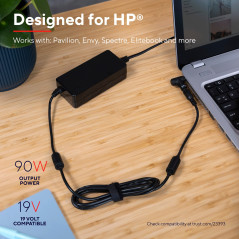 Trust Maxo Chargeur d'ordinateur Portable 90 W pour HP - Noir EU