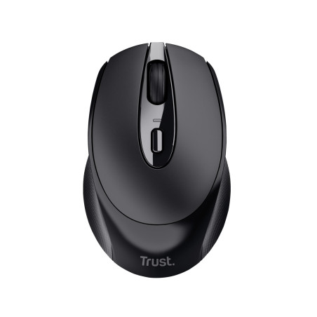 Trust Zaya Souris Rechargeable sans Fil (Microrécepteur USB, adaptée aux gauchers et aux droitiers, 4 Boutons, USB-C pour rechar