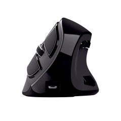 Trust Voxx Souris Verticale sans Fil Rechargeable, Bluetooth ou 2.4 GHz, 9 Boutons, 1200-2400 PPP, Souris Bluetooth Ergonomique