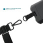 MOBILIS Bandoulière Universelle avec Système de Détachement de Sécurité avec Anneau Textile, 1 Point d'Accroche, Sangle Haute Ré