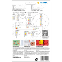 Herma 2272 Étiquettes universelles diamètre 32 mm 480 pièces Rouge