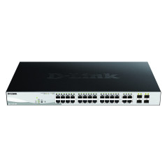D-Link DGS-1210-28P/E Smart+ Managed Gigabit Switches 24 Ports + 4 Ports Combo - Cordon d'alimentation UE Uniquement