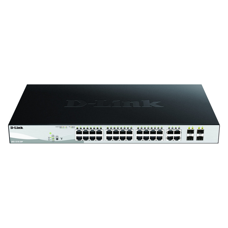 D-Link DGS-1210-28P/E Smart+ Managed Gigabit Switches 24 Ports + 4 Ports Combo - Cordon d'alimentation UE Uniquement D-Link DGS-1210-28P/E Smart+ Managed Gigabit Switches 24 Ports + 4 Ports Combo - Cordon d'alimentation UE Uniquement