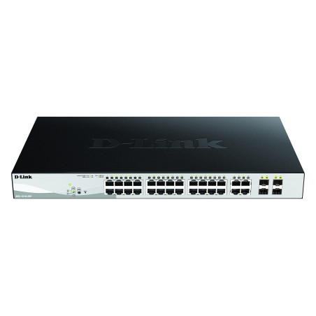 D-Link DGS-1210-28P/E Smart+ Managed Gigabit Switches 24 Ports + 4 Ports Combo - Cordon d'alimentation UE Uniquement