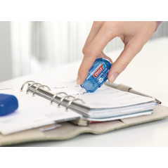 tesa Mini Roller de Correction EcoLogo - Pack de 2 Mini Rollers de Correction avec Design Ergonomique Multicolore - Dimension du