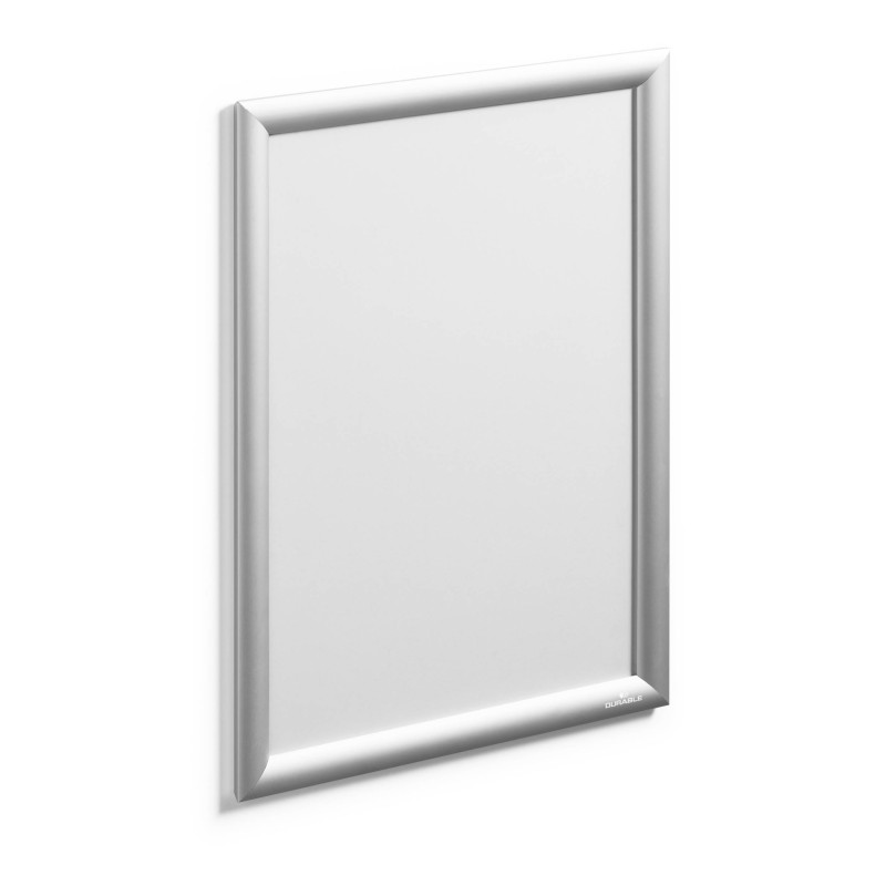 DURABLE - Cadre clipsable en aluminium A3 - Pour l'affichage d'informations - Fixation adhésive & vis inclus - argent - 1 pièce DURABLE - Cadre clipsable en aluminium A3 - Pour l'affichage d'informations - Fixation adhésive & vis inclus - argent - 1 pièce