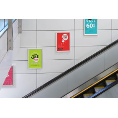DURABLE - Cadre clipsable en aluminium A3 - Pour l'affichage d'informations - Fixation adhésive & vis inclus - argent - 1 pièce
