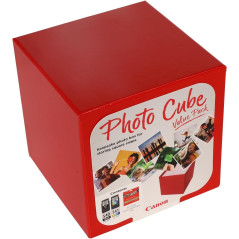 Canon PG-540 CL-541 Photo Cube Pack de 2 Cartouches Noir + Couleur et 40 feuilles de papier photo 13x13cm (emballage carton Phot