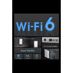 TP-Link Répéteur WiFi 6 Mesh AX6000 Mbps bi-Bande RE900XD, 160 MHz, Port 2.5 Gigabit, MU-MIMO, Compatible avec Les Box Internet,