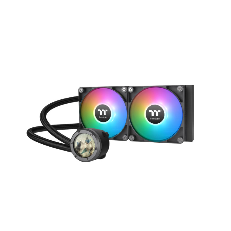 Thermaltake TH240 V2 Ultra ARGB Sync Refroidissement liquide AIO 240 mm – Écran LCD 2,1" 480x480, 2x CT120 ARGB PWM, TT RGB Plus
