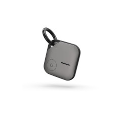 Echo smart tag gris, badge visible sur une carte, bip sonore, pile changeable avec 1 an d'autonomie, installation facile sans ap