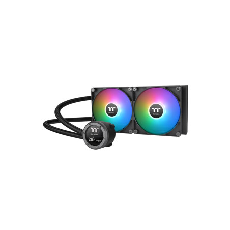 Thermaltake TH280 V2 Ultra ARGB Sync Refroidissement Liquide AIO 280 mm – Écran LCD 2,1" (480 x 480), 2 LED ARGB PWM CT140, TT R