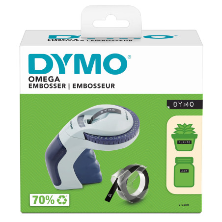 DYMO Omega Système de marquage | Petite étiqueteuse à molette Turn-Click au design ergonomique | Pour la maisonle bricolage et l