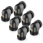 Raijintek Compatible Anschluss PELIAS D140906, 14mm, 90 Grad Adapter - 6er-Pack, Schwarz Raijintek Compatible Anschluss PELIAS D140906, 14mm, 90 Grad Adapter - 6er-Pack, Schwarz