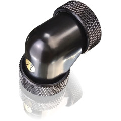 Raijintek Compatible Anschluss PELIAS D140906, 14mm, 90 Grad Adapter - 6er-Pack, Schwarz