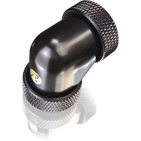 Raijintek Compatible Anschluss PELIAS D140906, 14mm, 90 Grad Adapter - 6er-Pack, Schwarz