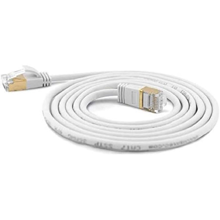 wantecWire 7120 Câble Patch Ethernet avec Top Qualité Extra Fine Blanc