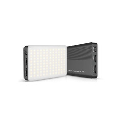 Realpower LightsOn Lampe vidéo pour appareil photo, piles rechargeables intégrées, 3200 K-6500 K, intensité variable et ultra fi