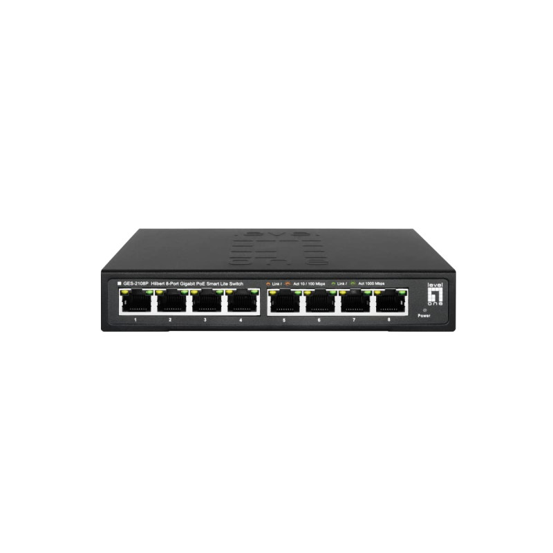 Level One GES-2108P 8-Port Gigabit PoE Switch Level One GES-2108P 8-Port Gigabit PoE Switch