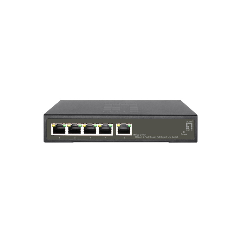 LevelOne Switch 5 x GE GES-2105P Hilbert 60 W 4 x PoE+ (GES-2105P) LevelOne Switch 5 x GE GES-2105P Hilbert 60 W 4 x PoE+ (GES-2105P)