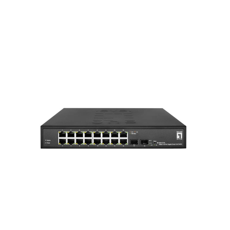 GES-2118 switch Géré L2 Gigabit Ethernet (10/100/1000) Noir GES-2118 switch Géré L2 Gigabit Ethernet (10/100/1000) Noir