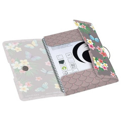 herlitz Classeur élastique en polypropylène Motif papillons Ladylike Format A4