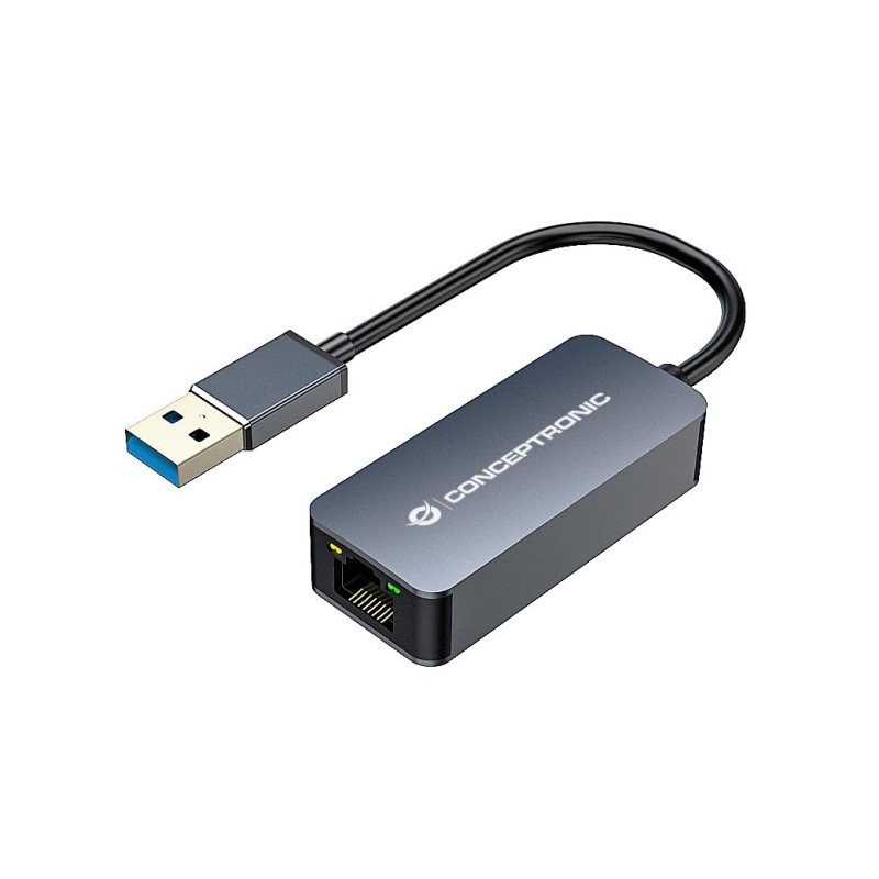 Conceptronic ABBY12G 2.5G Ethernet USB 3.0 Adaptateur Wake-on LAN Compatible avec Nintendo Switch Conceptronic ABBY12G 2.5G Ethernet USB 3.0 Adaptateur Wake-on LAN Compatible avec Nintendo Switch